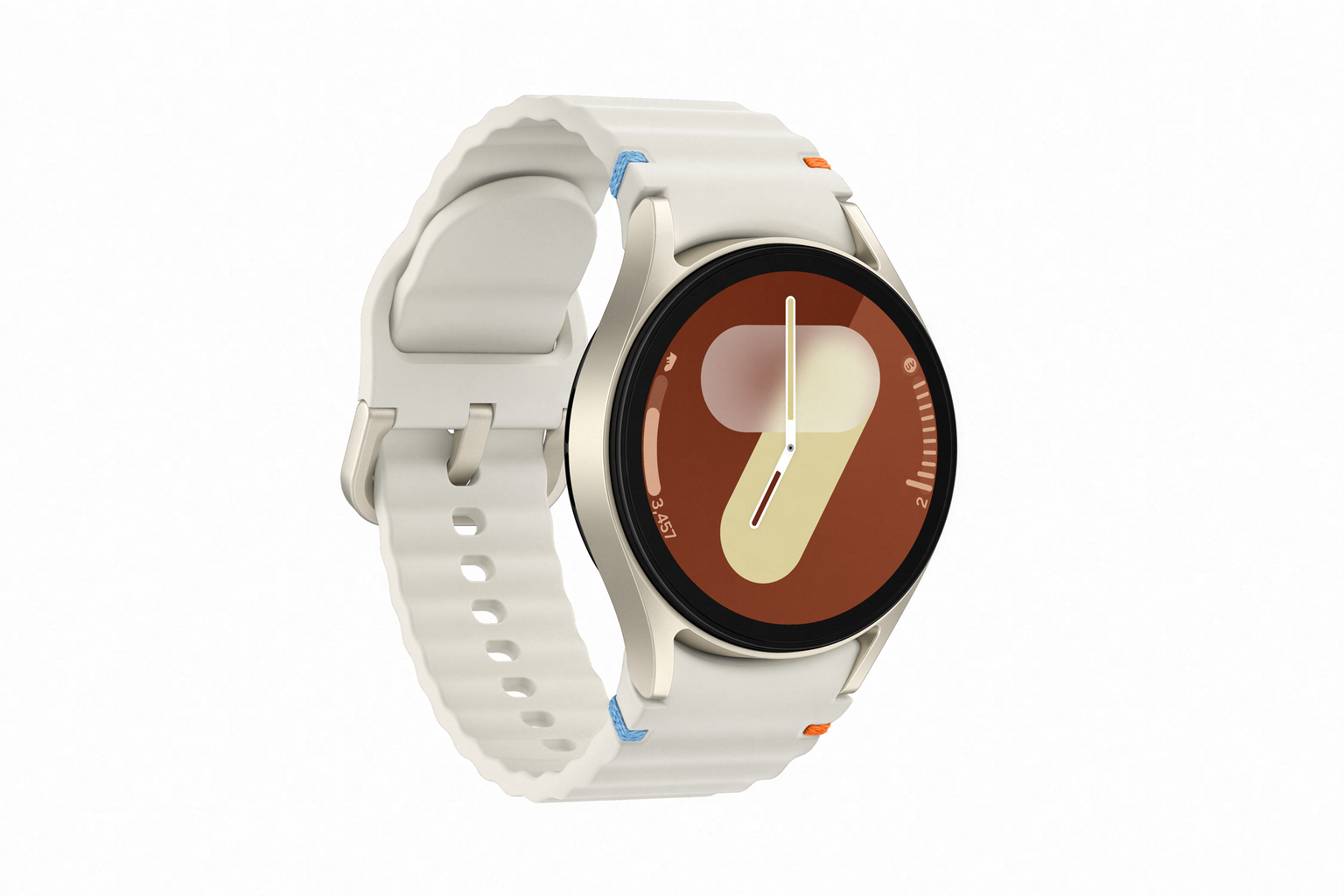 Išmanusis laikrodis Samsung Galaxy Watch 7, 40 mm, kreminė-0