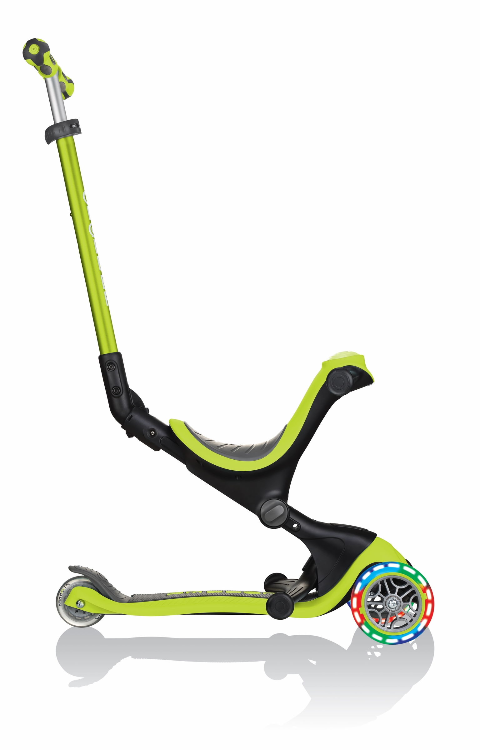 Paspirtukas GLOBBER Go Up Deluxe Lights, žalios spalvos-1