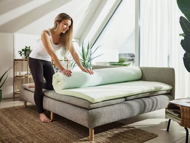 Antčiužinis DORMEO ALOE VERA 5 ZONES TOPPER,  4 x 90 x 200 cm, 100 % poliesterio-1