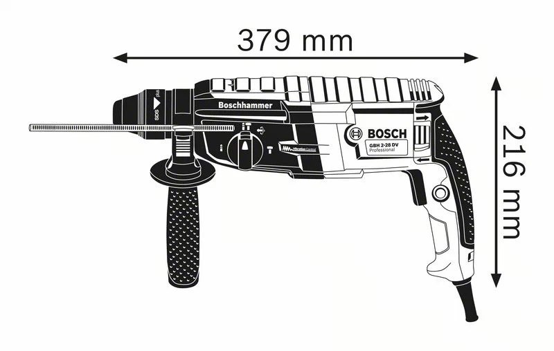 Perforatorius BOSCH PRO GBH 2-28; 3,2 J; 880 W; SDS-plus-1