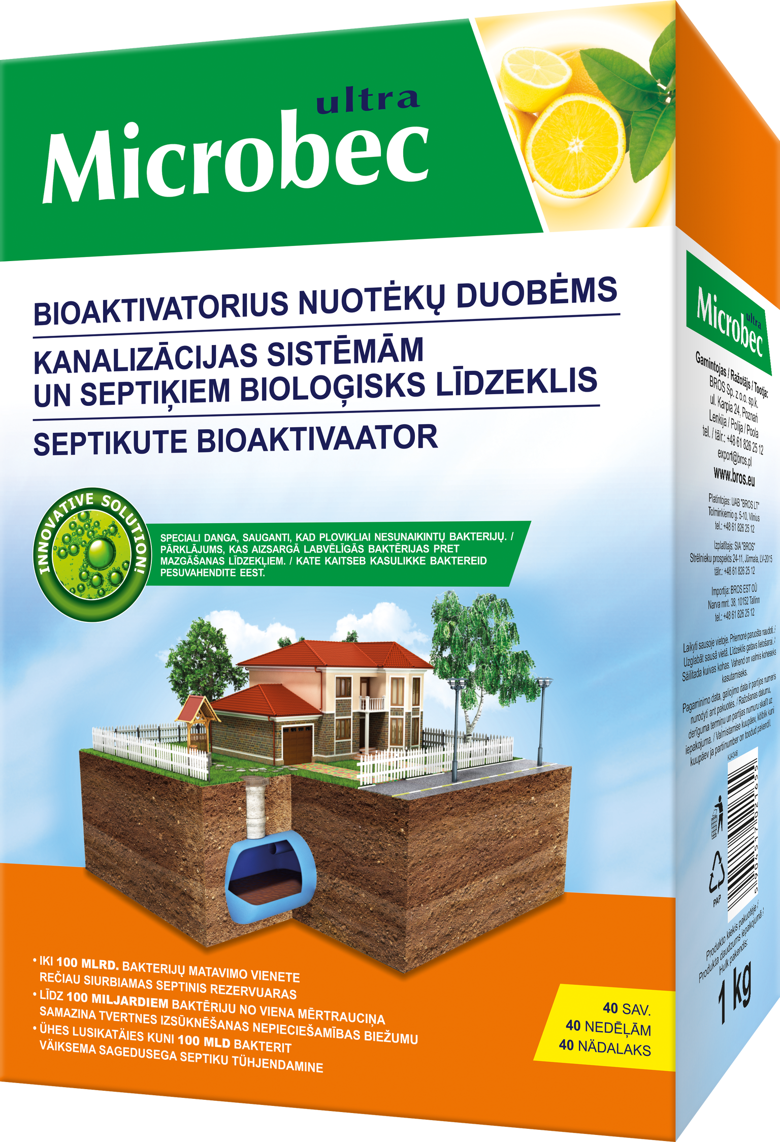 Preparatas atliekų duobėms BROS Microbec, 1 kg-0
