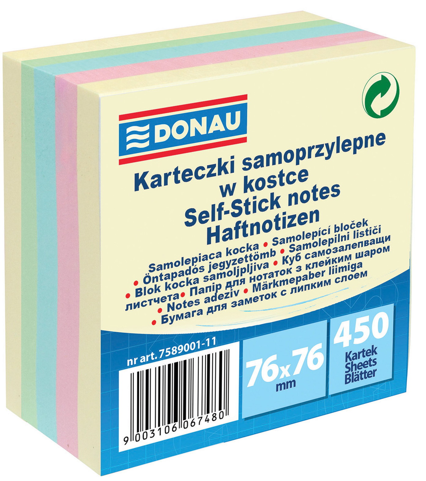 Lipnūs lapeliai 76x76 mm, 450 vnt-0