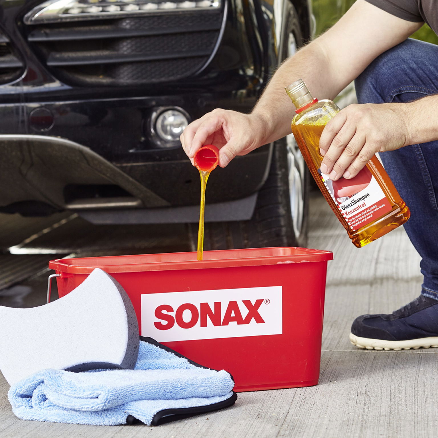 Koncentruotas šampūnas automobiliui SONAX, 1L-1