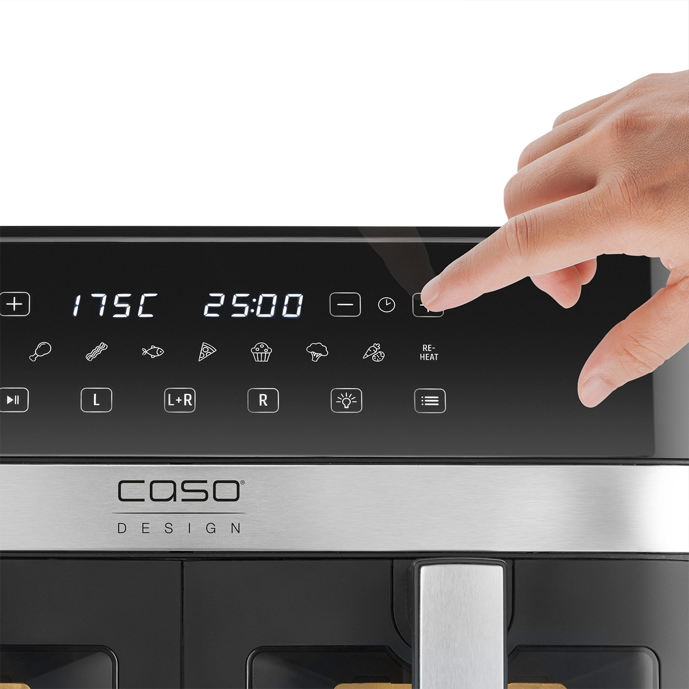 Karšto oro gruzdintuvė Caso DuoChef, 2200 W, 14 l - 2