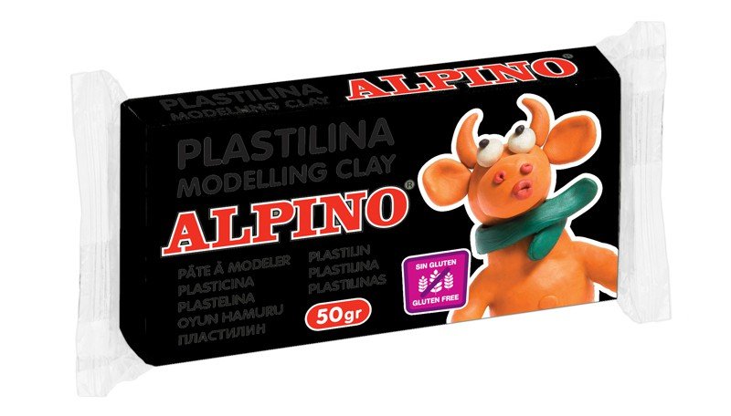 Plastilinas ALPINO, 50 g, juodas