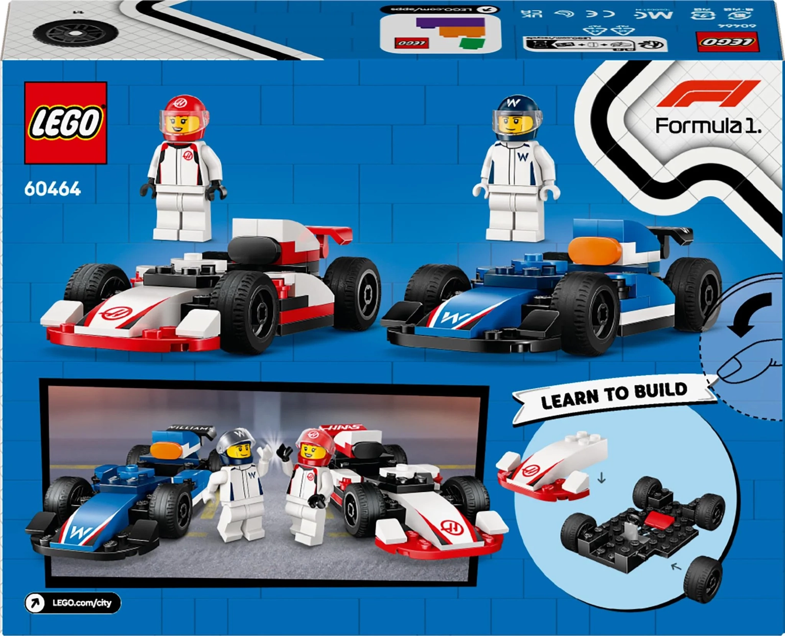 Konstruktorius LEGO City F1® Williams Racing & Haas F1®, 60464 - 2
