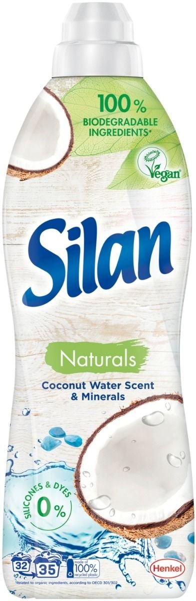 Skalbinių minkštiklis SILAN Coconut Water Scent & Minerals, 770 ml, 35 skalbimai
