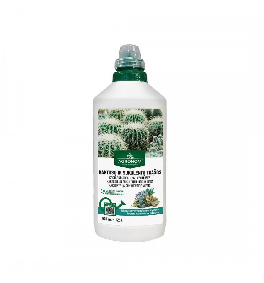 Kaktusų ir sukulentų trąšos AGRONOM, skystos, 500 ml-0
