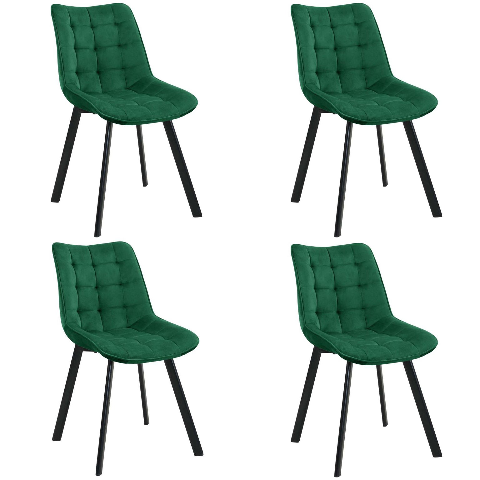 4-ių kėdžių komplektas SJ.28, žalia