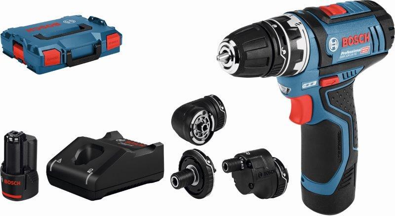 Akumuliatorinis suktuvas-gręžtuvas BOSCH GSR 12V-15 FC, 12 V, 2 x 2,0 Ah Li-Ion-0