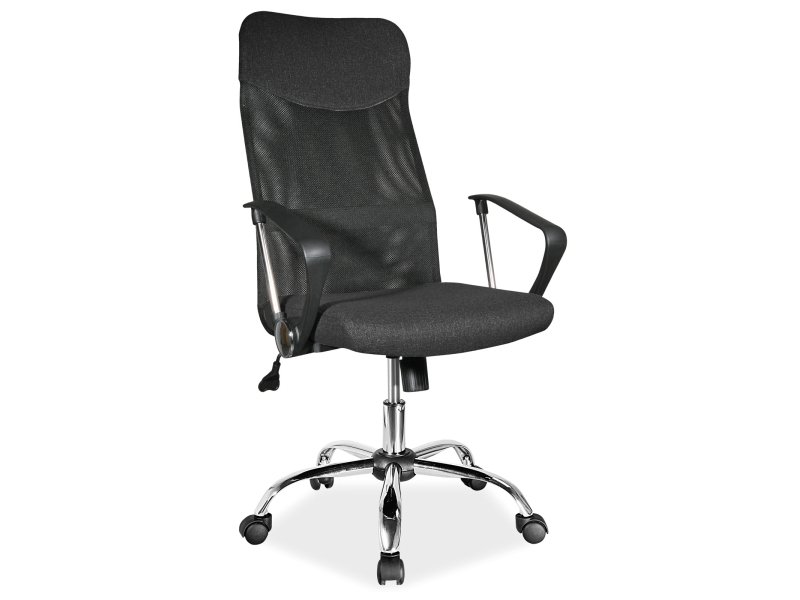 Biuro kėdė Q-025, 50 x 62 x 107-116 cm, juodos sp., medžiaga - 1