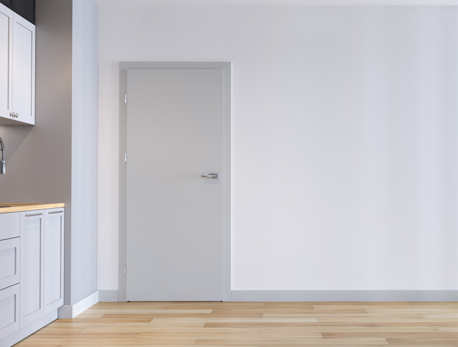 Vidaus durų varčia Trim soft, pilkos sp., mat., 644 x 2030 x 40 mm, dešinė-1