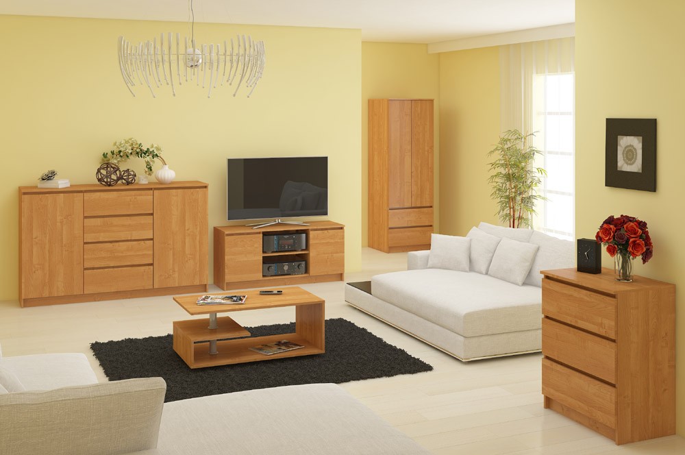 Komoda K140, šviesiai ruda - 7