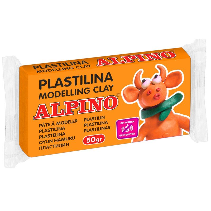 Plastilinas ALPINO NEON, 50 g, oranžinis