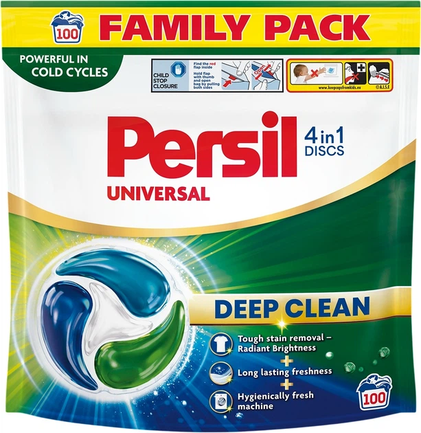 Skalbimo kapsulės PERSIL DISCS Universal, 100 vnt-0