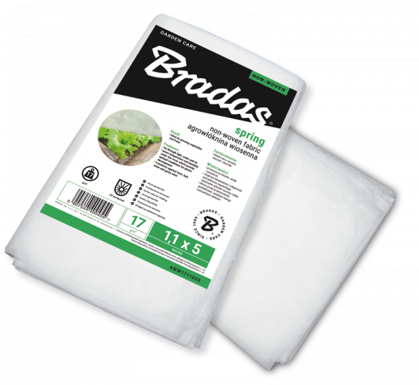 Agroplėvelė nuo šalnų Bradas Spring, 17 g/m², 1.6 x 5 m, balta