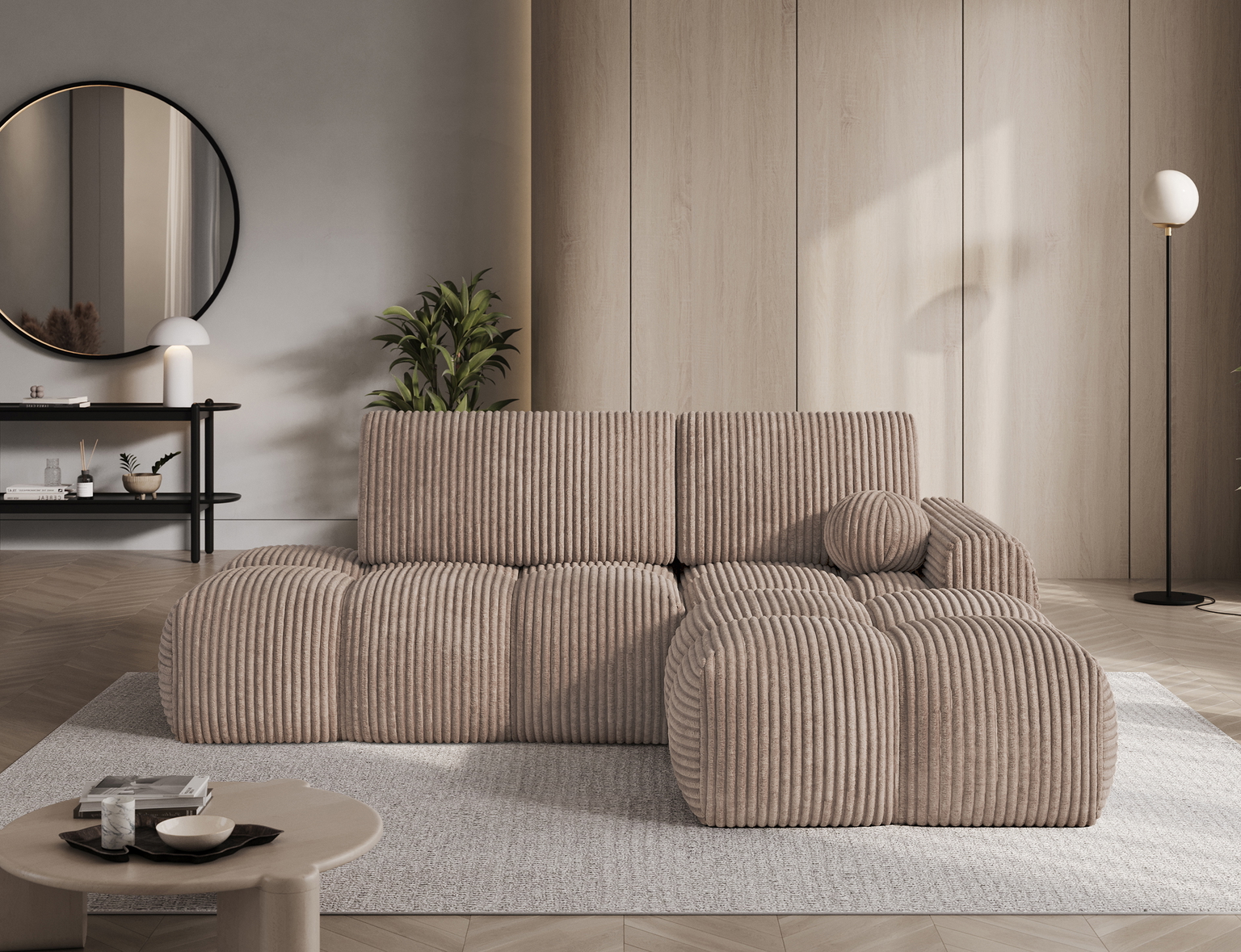 Kampinė sofa Vittario, šviesiai ruda sp., 170 x 227 cm x 95 cm-1