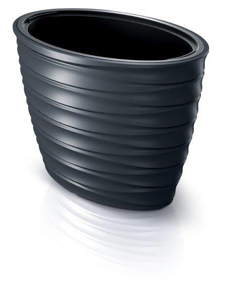 Plastikinis vazonas Freze, juodos sp., 59,3 x 39,3 x 42 cm