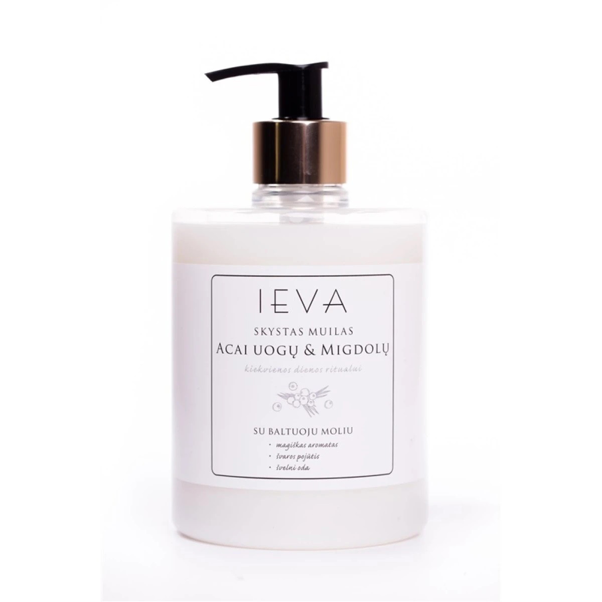 Skystas muilas IEVA acai uogų ir migdolų aromato, 500 ml-0