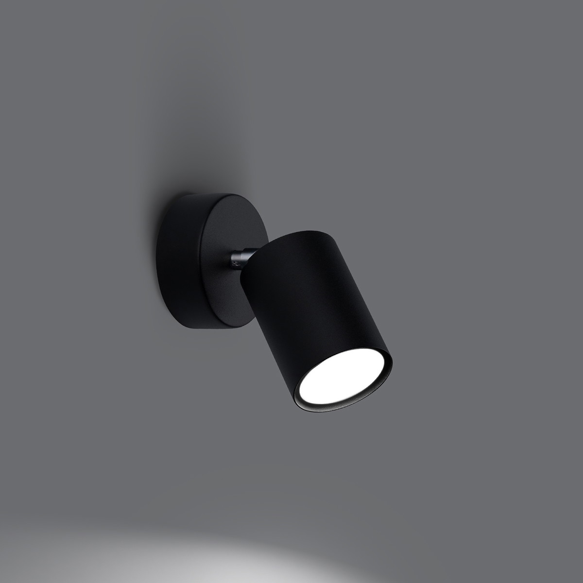 Sieninis šviestuvas  SOLLUX LEMMI 1 BLACK,  1xGU10  Led max 12W - 3