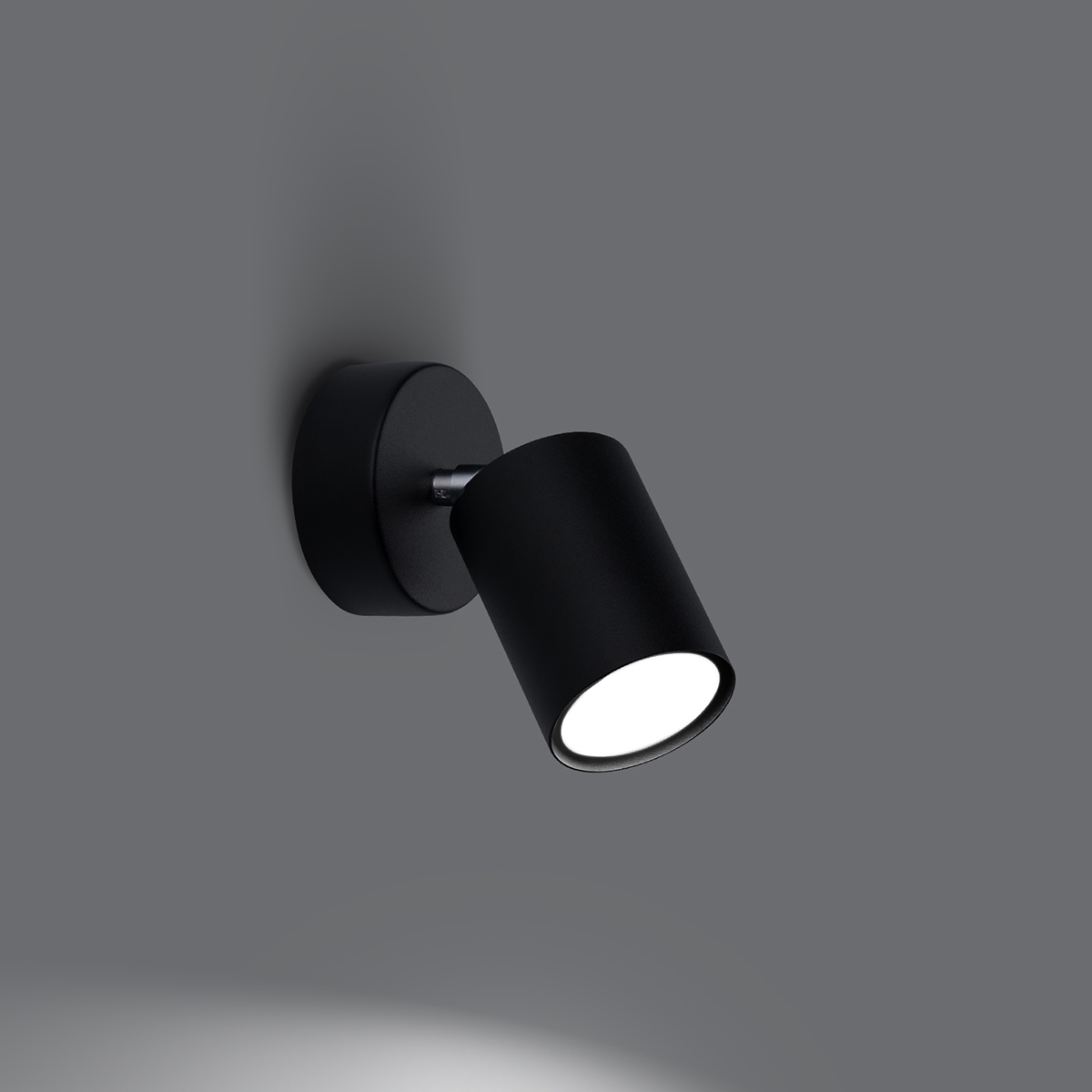 Sieninis šviestuvas  SOLLUX LEMMI 1 BLACK,  1xGU10  Led max 12W - 3