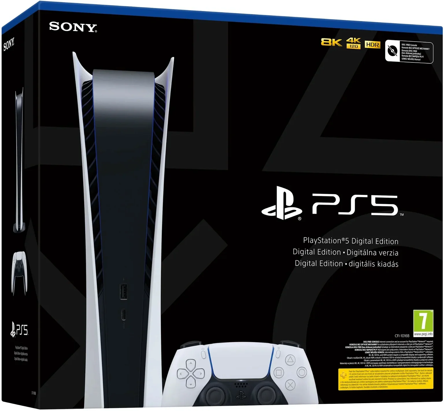Žaidimų konsolė Sony PlayStation 5 Digital Edition, Wi-Fi / Wi-Fi Direct - 3