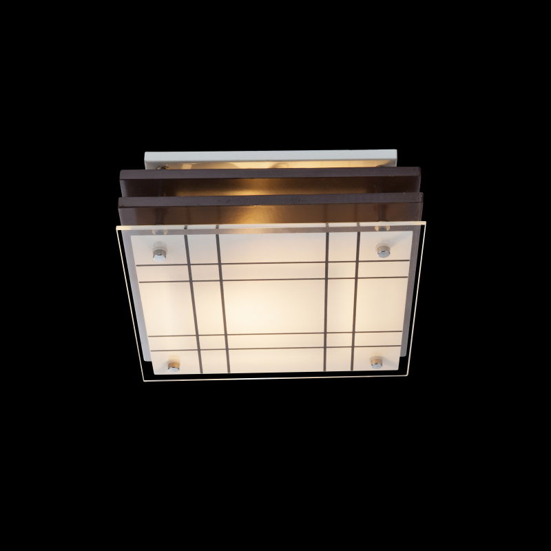 Lubinis šviestuvas GLOBO Kadavu, 1 x E27, 60W, chromo/ medžio sp., 23,5 x 23,5 x 8 cm - 2