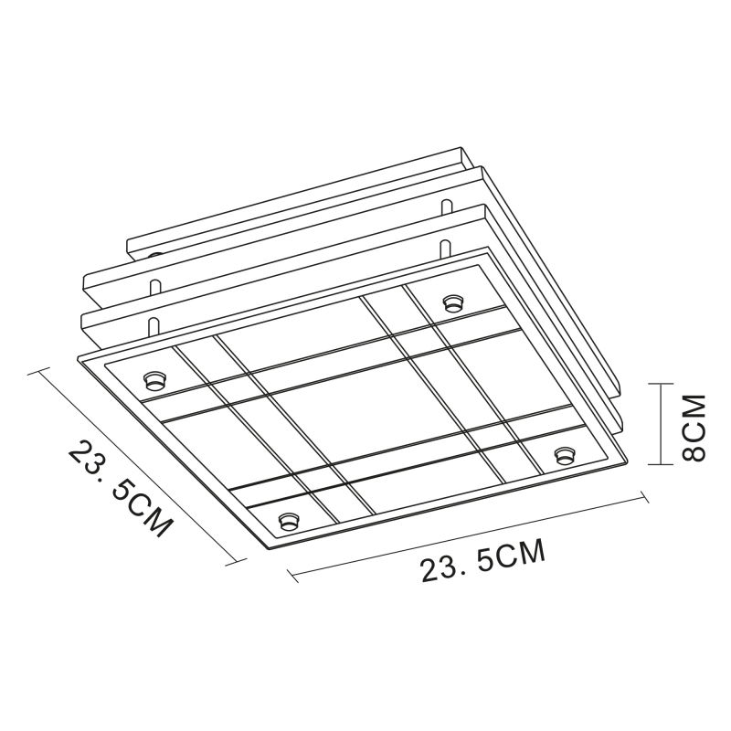 Lubinis šviestuvas GLOBO Kadavu, 1 x E27, 60W, chromo/ medžio sp., 23,5 x 23,5 x 8 cm - 3