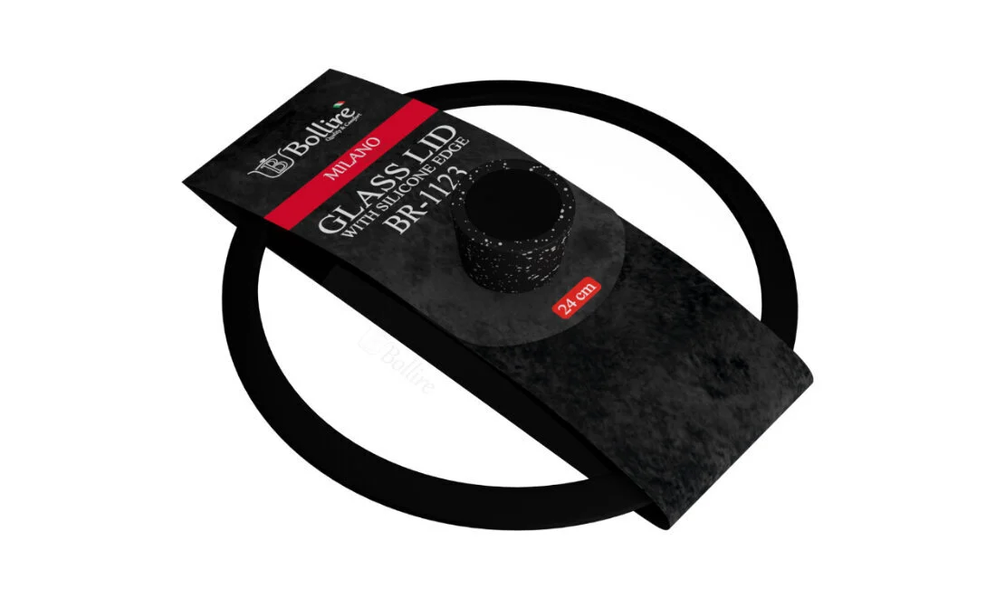 Keptuvės dangtis BOLLIRE Silicon, stiklinis, ø 24 cm-0