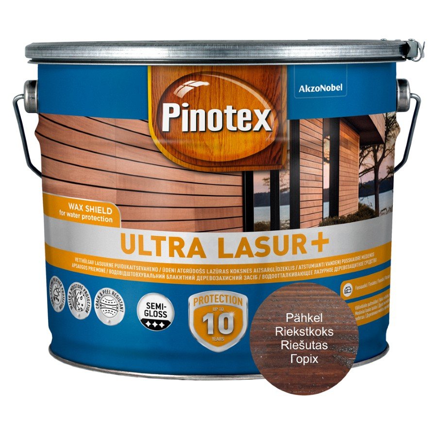 Medienos impregnantas PINOTEX ULTRA LASUR +, riešuto sp., 10 l-0