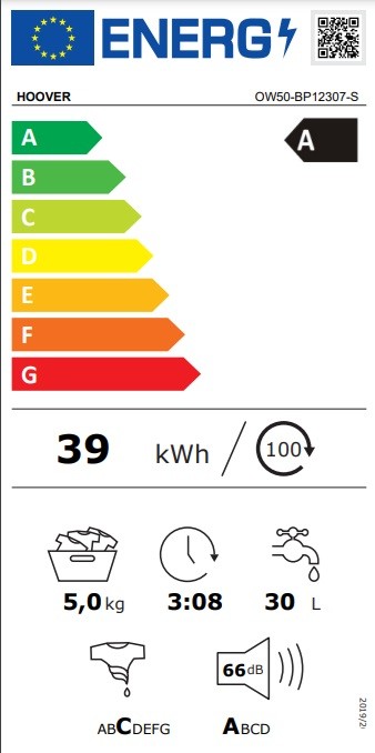 Skalbimo mašina Hoover OW50-BP12307-S - 8