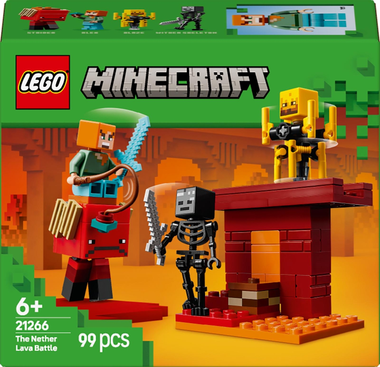 Konstruktorius LEGO Minecraft The Nether Lava Battle - 1