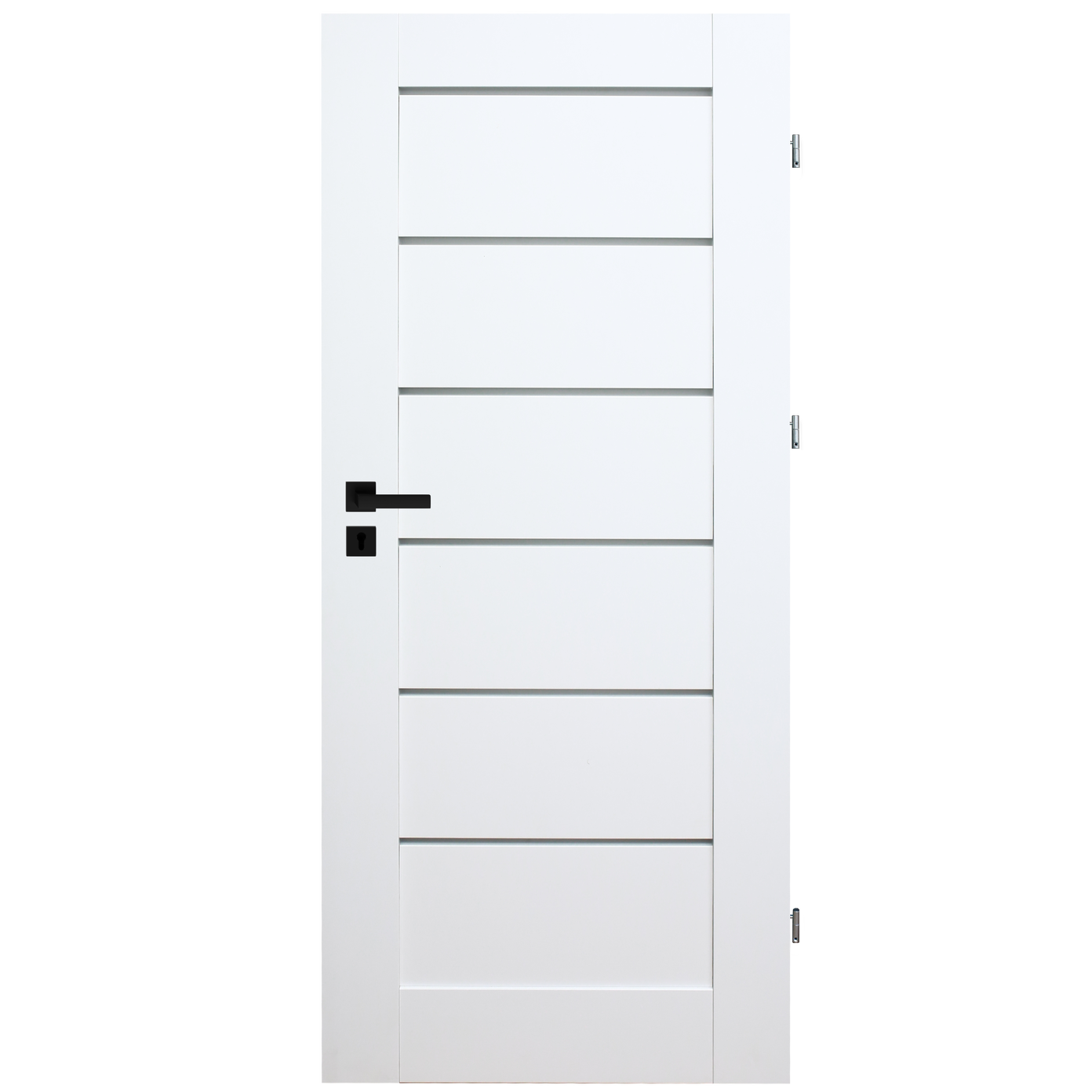 Durų varčia DOMIDOR TORO, baltos spalvos, su stiklu, 644 x 2030 mm, dešinė-0