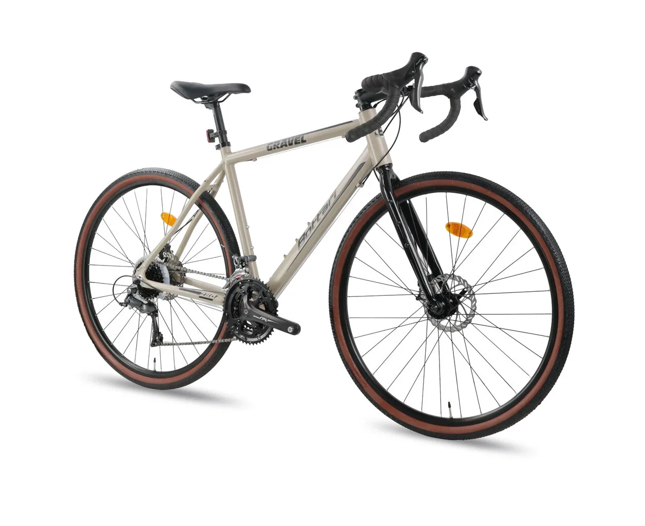 Kalnų dviratis Bottari Gravel, 28", smėlio spalvos-1