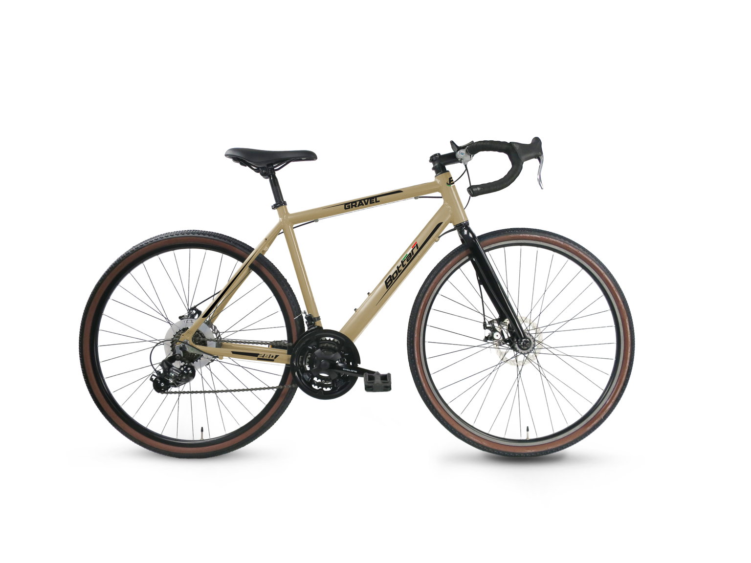 Kalnų dviratis Bottari Gravel, 28", smėlio spalvos-0