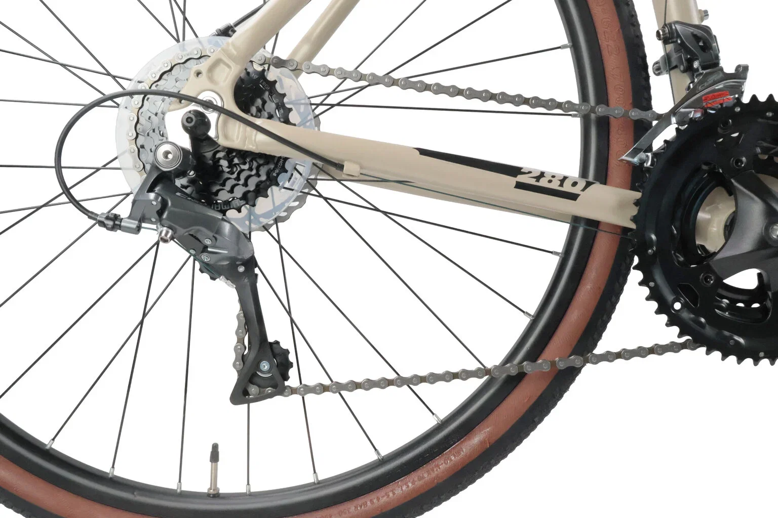 Kalnų dviratis Bottari Gravel, 28", smėlio spalvos - 3