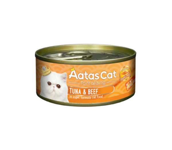 Konservuotas ėdalas katėms Aatas Cat Tantalizing Tuna&Beef, 80 g