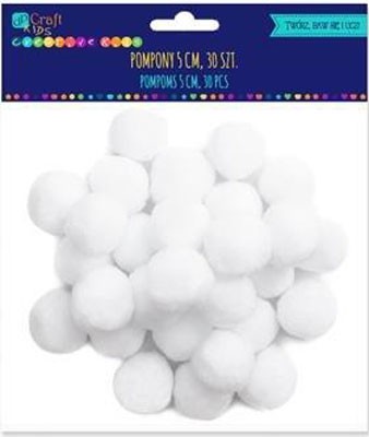 Akriliniai burbuliukai,BALTI,  5 cm, 30 vnt.-0