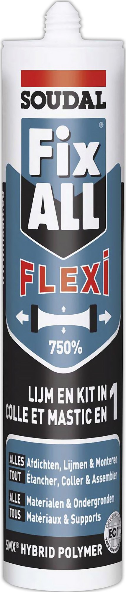 Klijuojantis hermetikas SOUDAL FIX ALL FLEXI, baltos sp., 290 ml