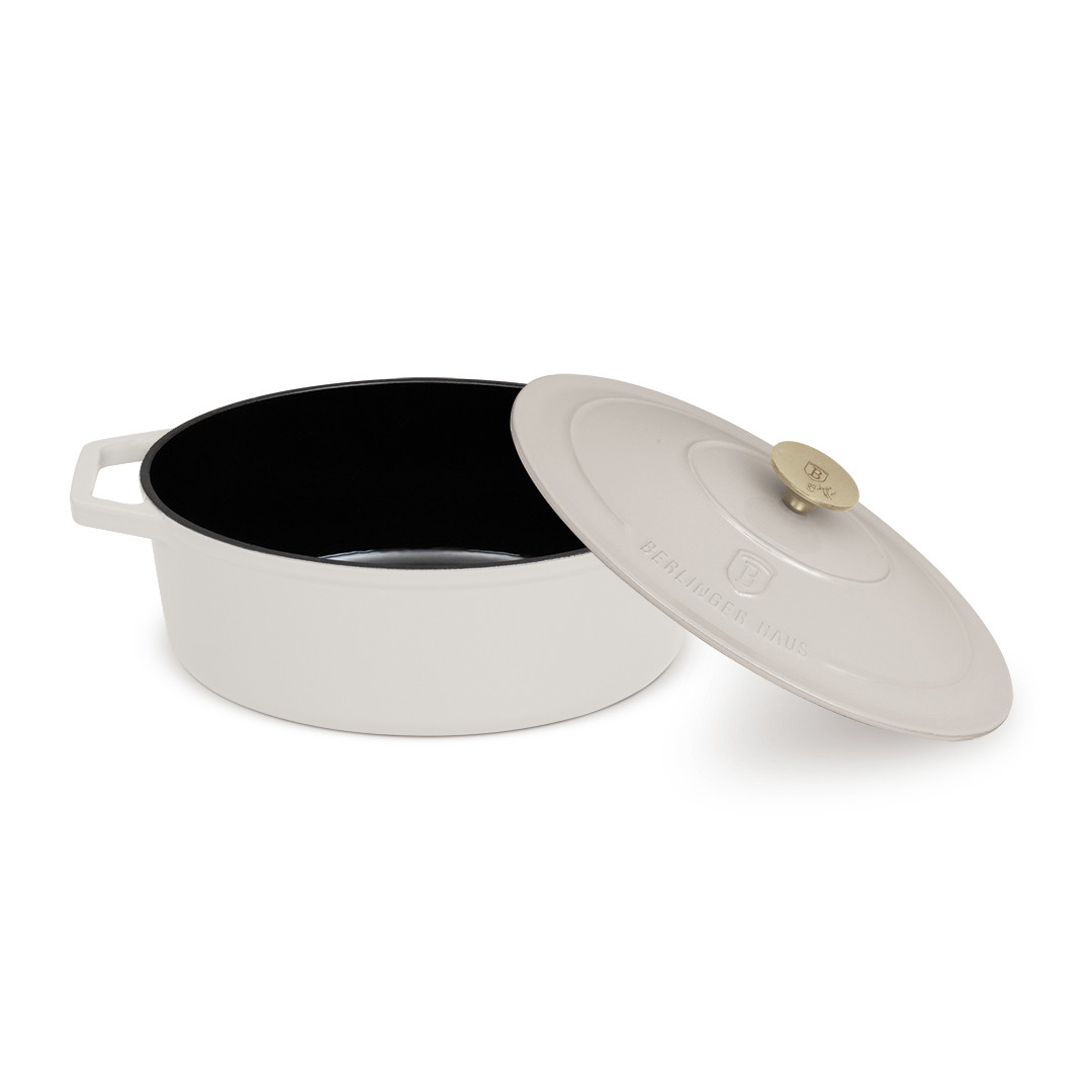 Ketaus kepimo indas BERLINGERHAUS SAHARA, kreminės sp., ø32 cm, 5,56 L - 3