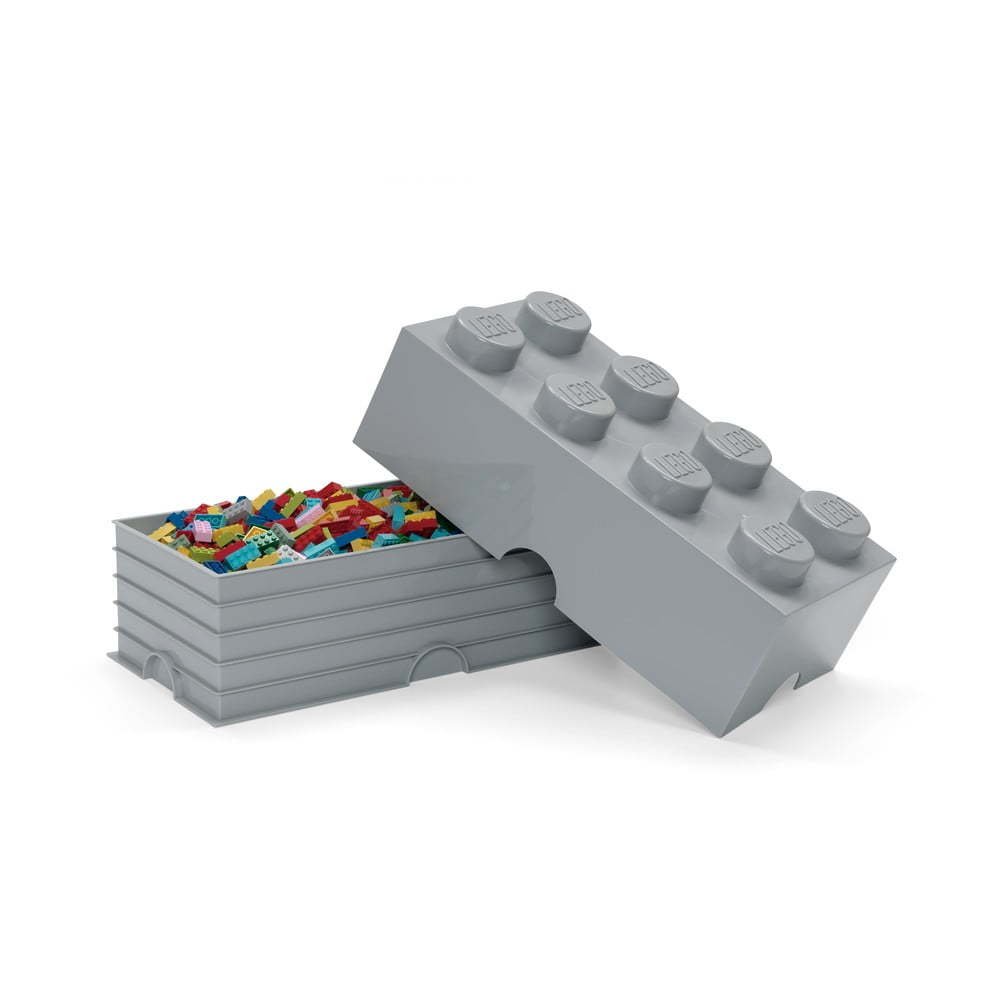 Daiktadėžė LEGO DESK, pilkos sp., 31,6 x 15,8 x 11,3 cm, 580 ml - 3
