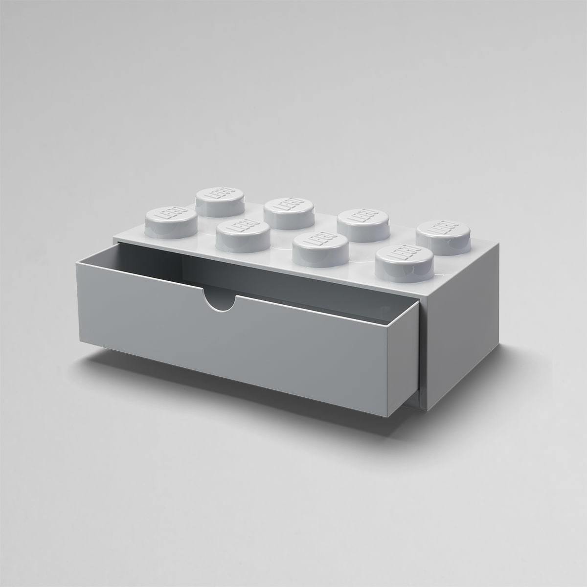 Daiktadėžė LEGO DESK, pilkos sp., 31,6 x 15,8 x 11,3 cm, 580 ml