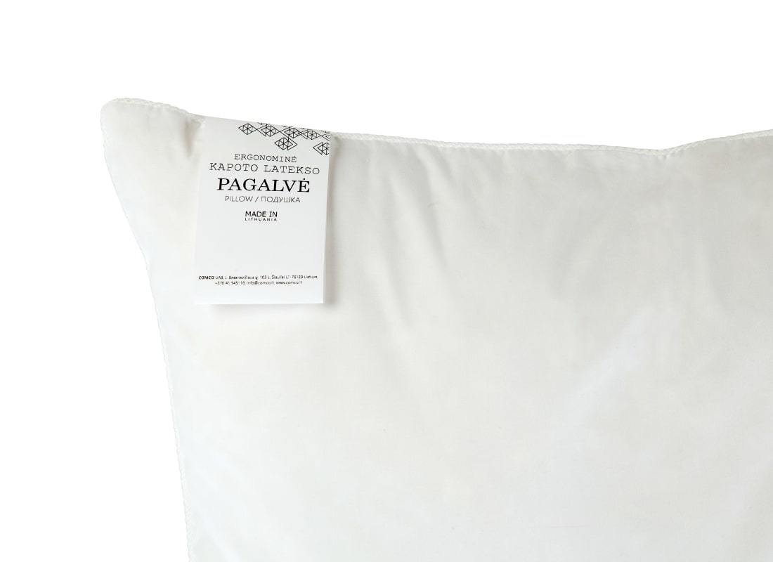 Ergonominė pagalvė, 50 x 70 cm, impilas 100% medvilnė, užpildas 60% kapotas lateksas, 40% PES kam. - 3