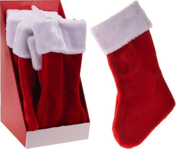 Kalėdinė kojinė, raudonos sp., 25 x 2 x 42 cm