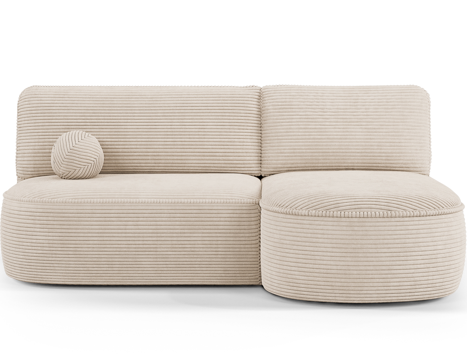 Kampinė sofa - lova Livosa Jarell 18, smėlio sp., dešininė, 144 x 220 cm x 93 cm-0