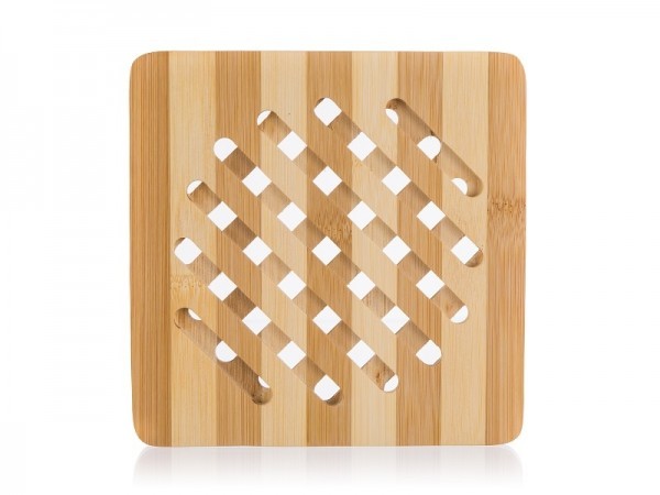 Stalo padėkliukas BANQUET, bambukinis, 18 x 18 x 1 cm-0