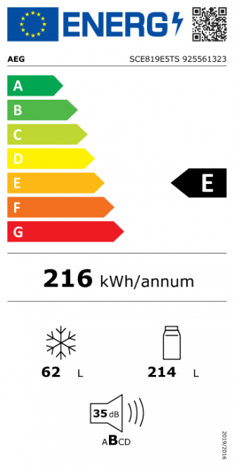 Įmontuojamas šaldytuvas AEG SCE819E5TS - 5