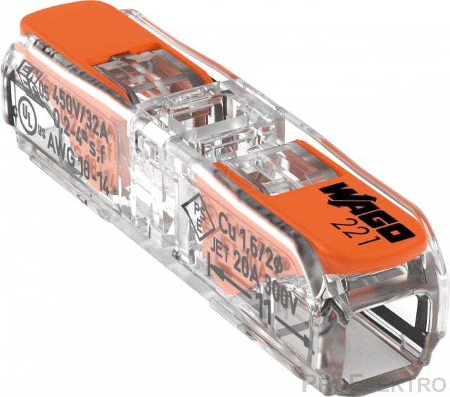 Universali 2-krypčių, 2 laidų jungtis INLINE, 0,2mm-4mm 32A, 5vnt-0
