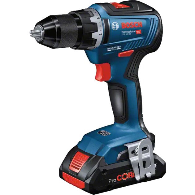 Akumuliatorinis gręžtuvas-suktuvas BOSCH PRO GSR 18V-55 (2x Li-Ion 4.0Ah, L-BOXX) - 2