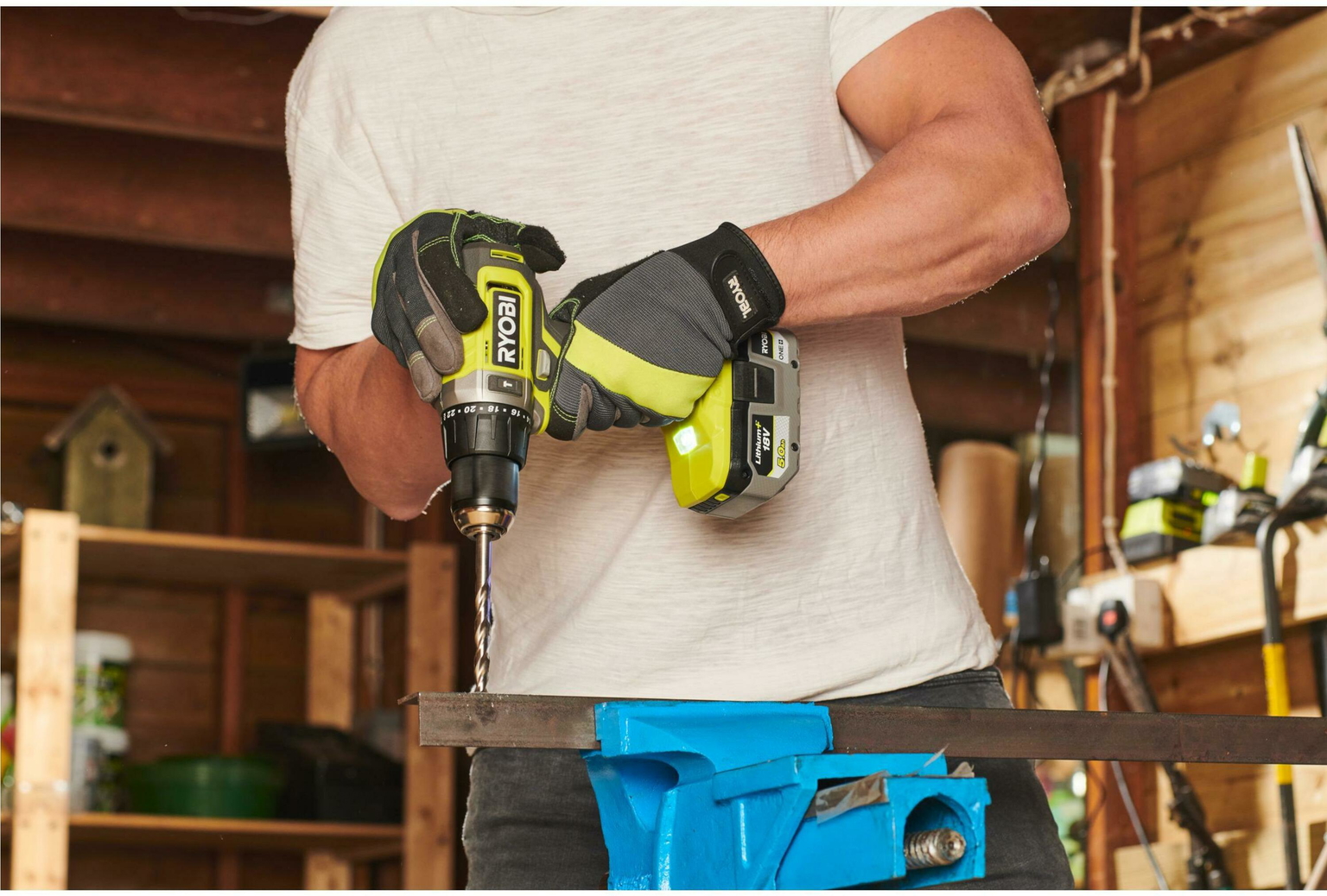 Akumuliatorinių įrankių komplektas RYOBI ONE+ R18CK4F-252S, 18 V, 2,0+5,0 Ah Li-ion - 3